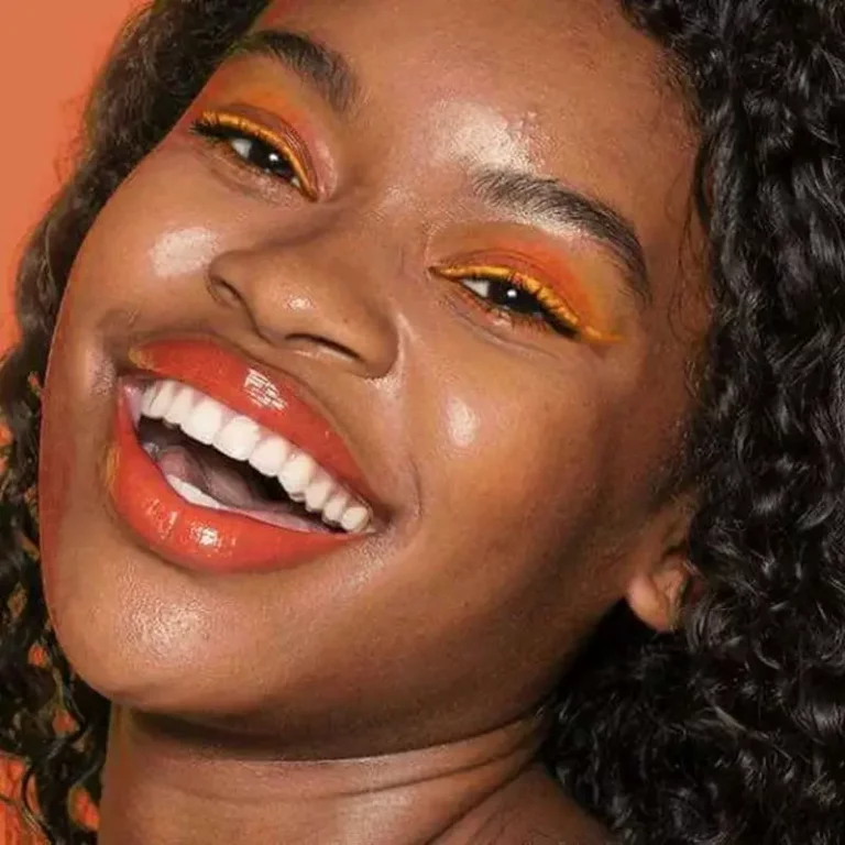 an image of a girl happy with her gum contouring treatment